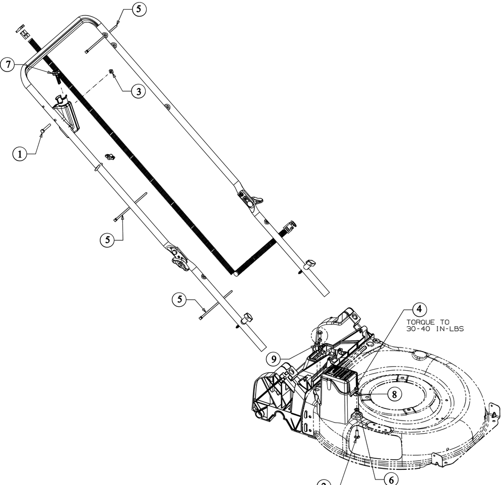 Electrical Hardware Diagram and Parts List for SC500EQ (12ACP2J6710)(2019) Cub Cadet Lawn Mower
